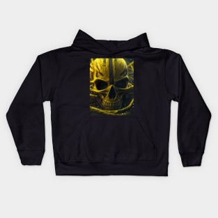 Yellow Alien Skull Kids Hoodie